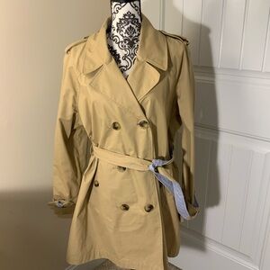 Crown & Ivy Classic Tan Trench Coat NWOT
